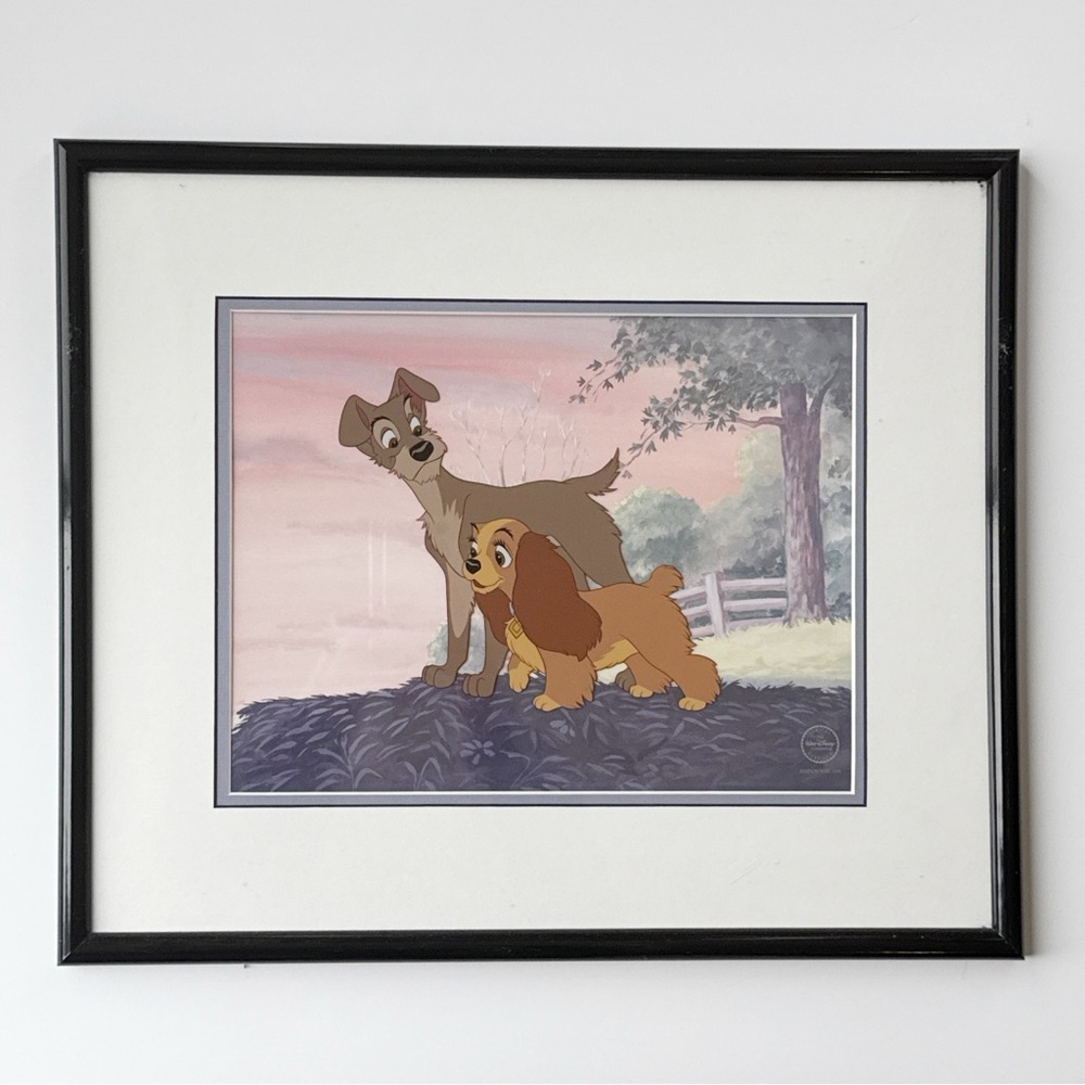 Framed Disney Limited Edition Lady and the Tramp Sericel "Love on the Horizon"